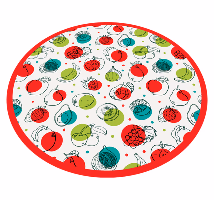 Alfombra vinílica cocina motivo simple de fruta - TenVinilo