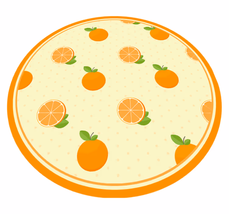 Alfombra vinílica cocina ilustración de frutas cítricas - TenVinilo