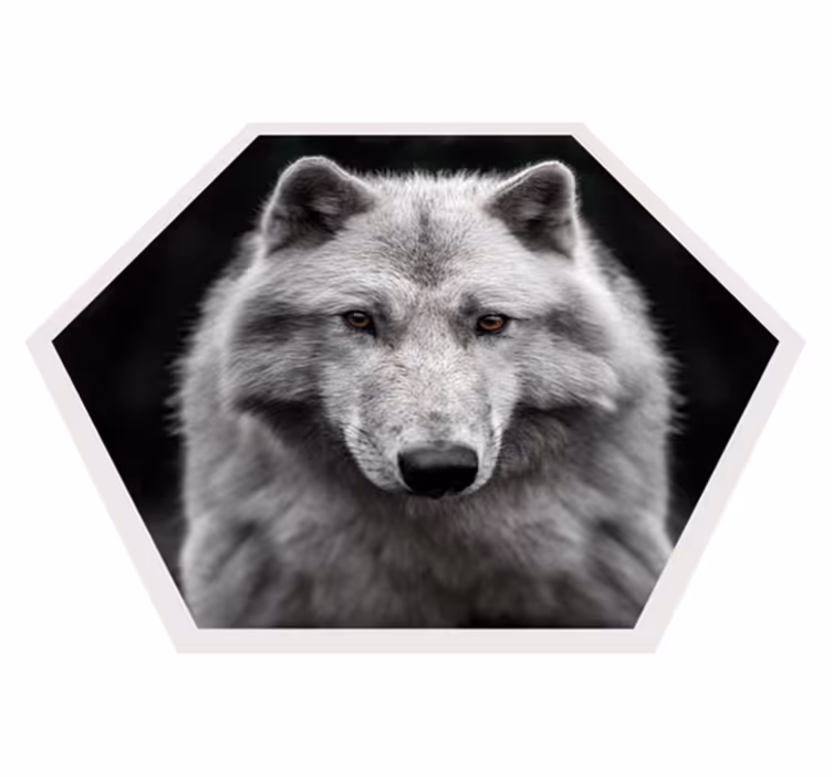 Alfombra vinílica de animales retrato de lobo - TenVinilo