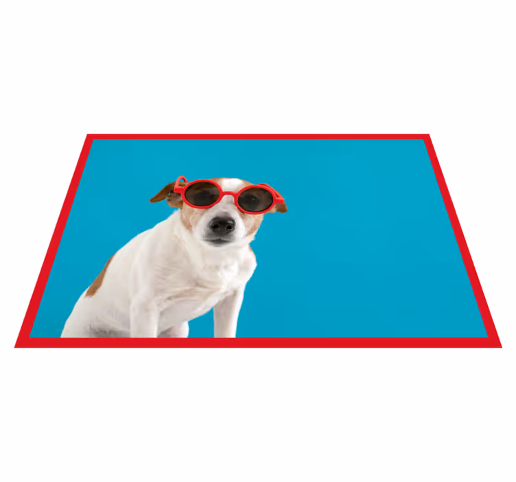 Aflombra vinílica animales Perro gafas de sol - TenVinilo