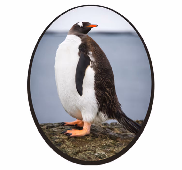 Alfombra vinílica de animales postura de pingüino - TenVinilo