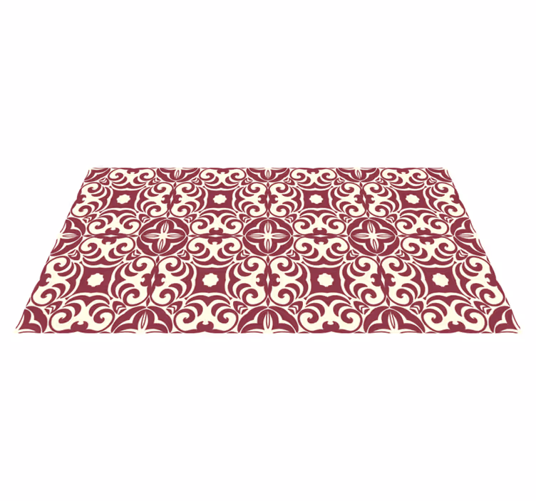 Alfombra vinílica dormitorio concepto floral intrincado - TenVinilo