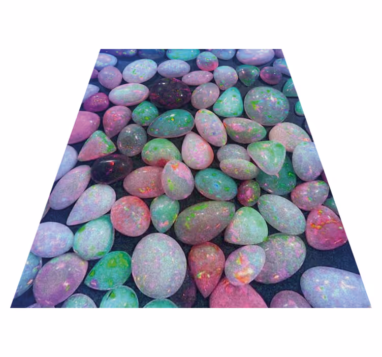 Alfombra vinílica imitación piedra guijarro colorido - TenVinilo