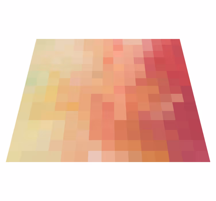 Alfombra vinílica geométrica patrón de bloques rojos - TenVinilo