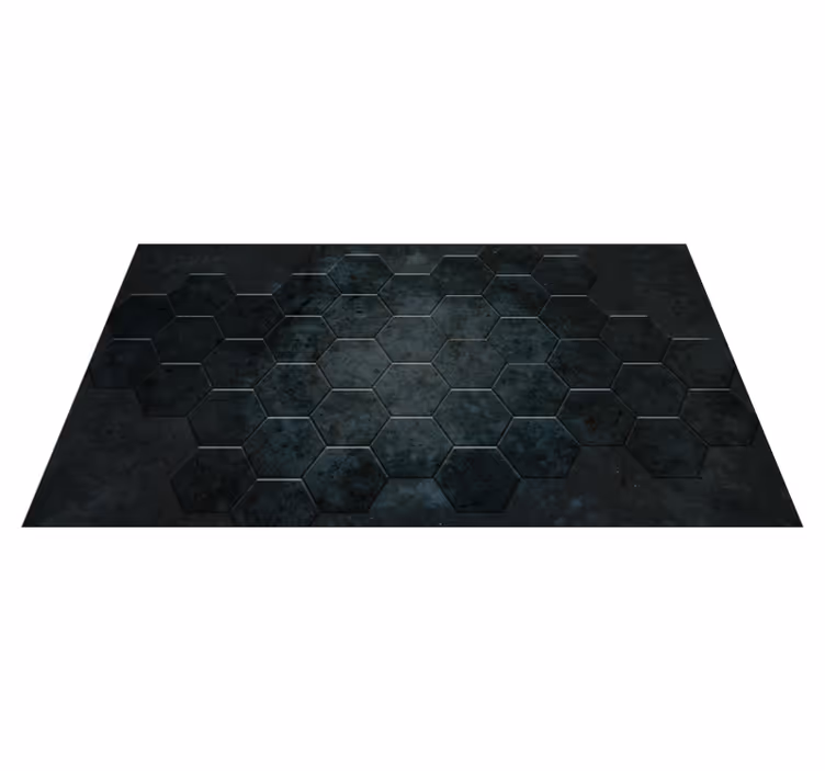 Alfombra vinílica textura piedra Textura de hormigón hexágonos - TenVinilo