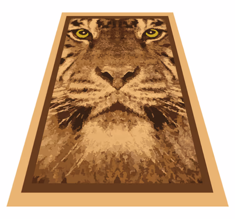 Alfombra vinílica de animales majestuosa cara de tigre - TenVinilo