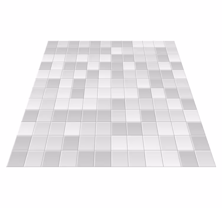 Alfombra vinílica baño elegante mosaico gris - TenVinilo