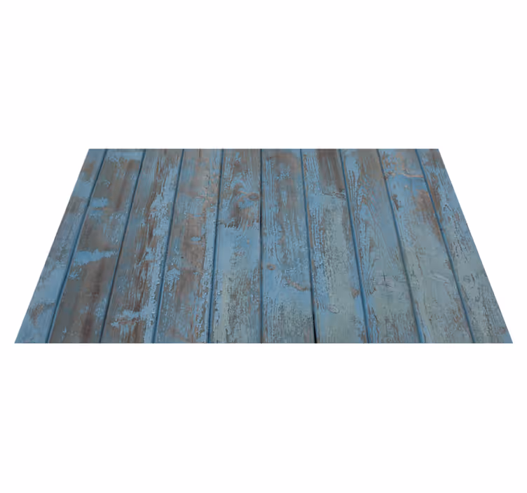 Alfombra vinílica textura madera Tableros de madera azul y gris - TenVinilo