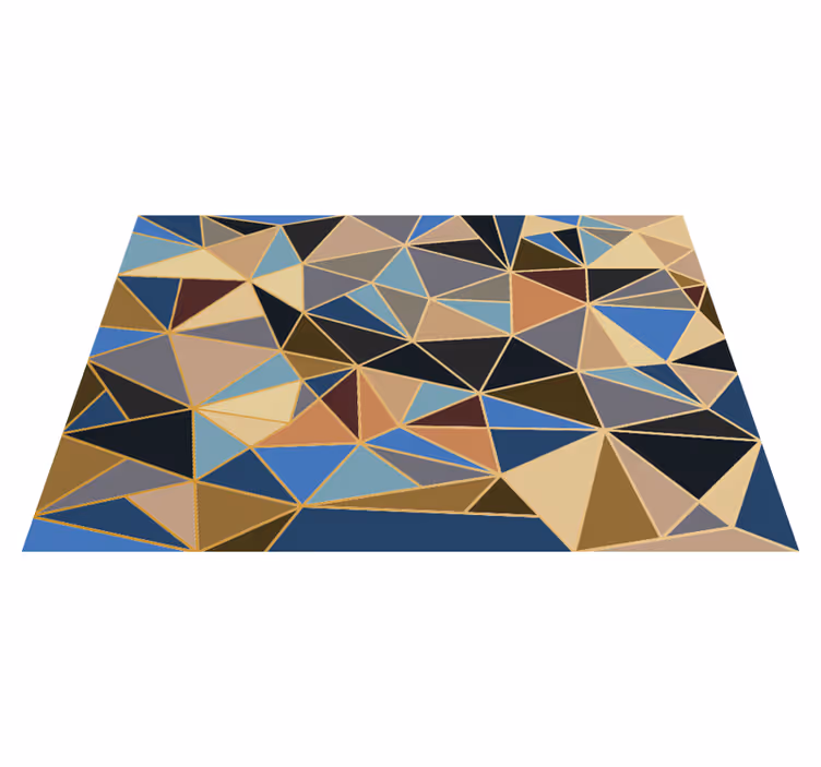 Alfombra vinílica geométrica motivo triangular - TenVinilo