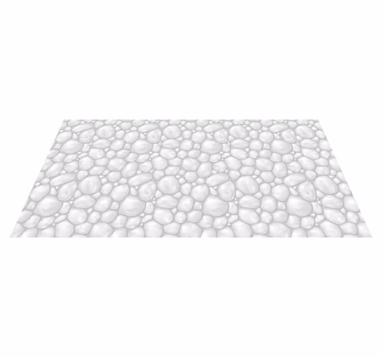 Alfombra vinilo textura de piedras blancas - TenVinilo