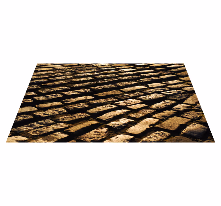 Alfombra vinílica textura piedra Adoquines escoceses - TenVinilo
