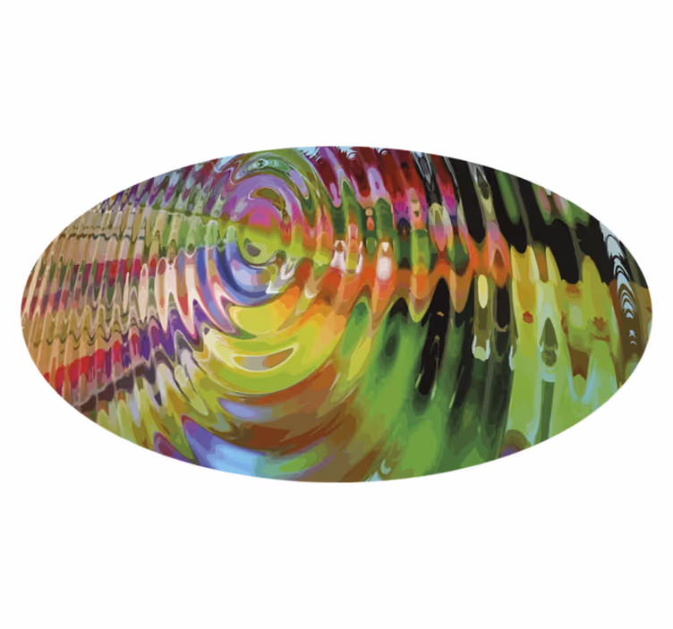 Alfombra vinílica imitación patrón de ondas de colores - TenVinilo