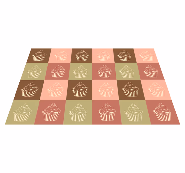 Alfombra vinílica vintage Cupcakes vintage - TenVinilo