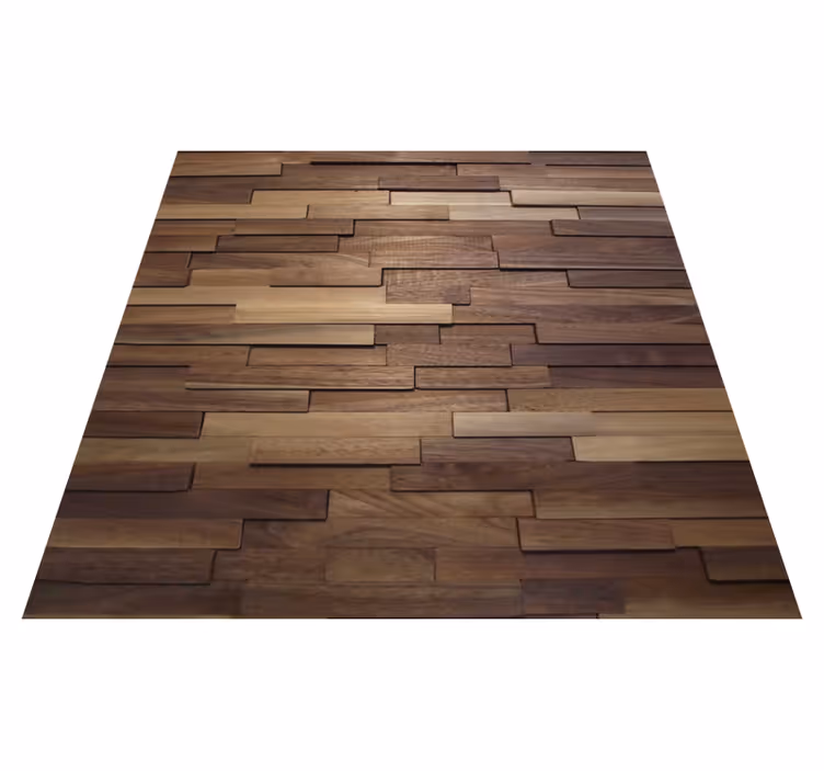 Alfombra vinílica madera tablones efecto 3D - TenVinilo