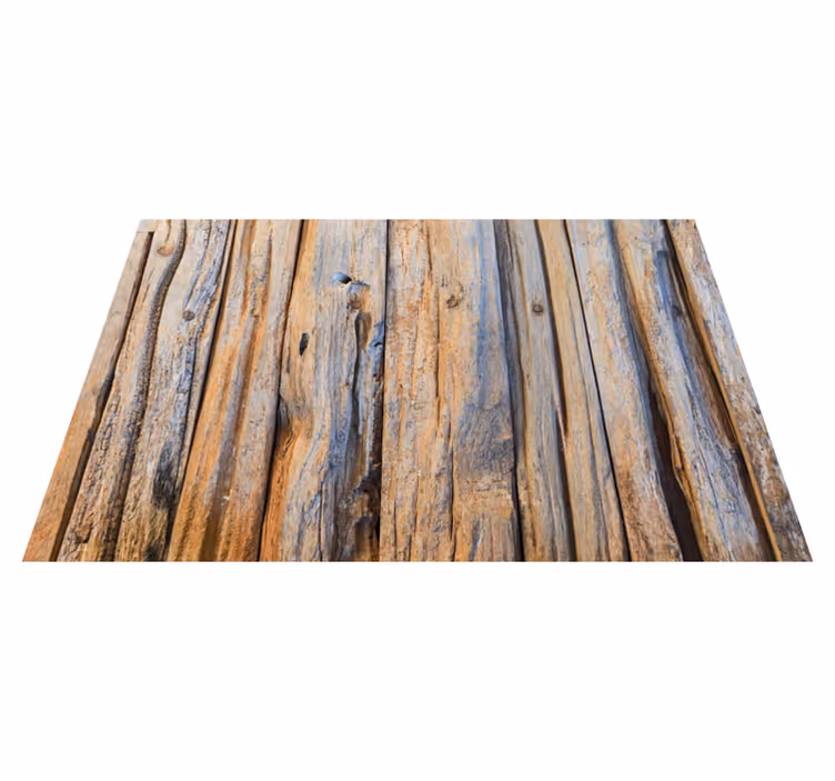 Alfombra vinílica textura madera gris y marrón - TenVinilo