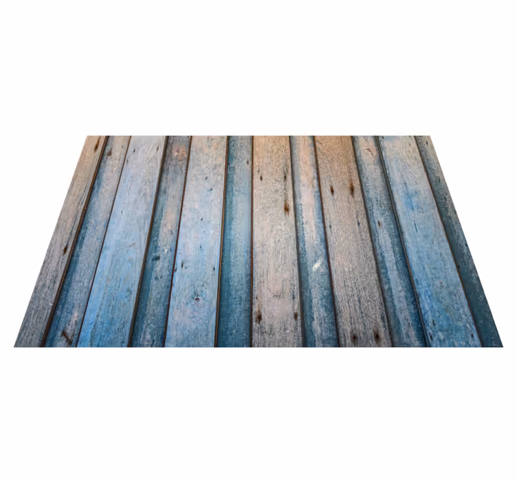 Alfombra vinílica imitación madera tablones desgastados - TenVinilo