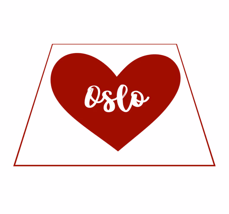 Alfombra vinílica nórdica Oslo con corazón - TenVinilo
