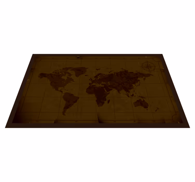 Alfombra de vinilo mapamundi Efecto piedra vintage - TenVinilo
