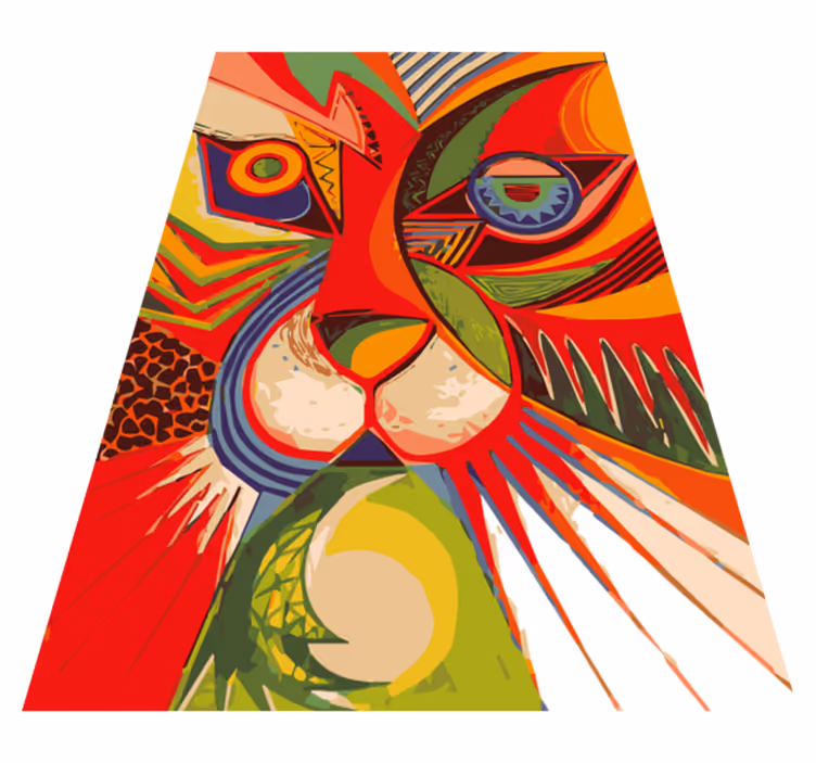 Alfombras vinílicas modernas Tigre geométrico de arte moderno - TenVinilo