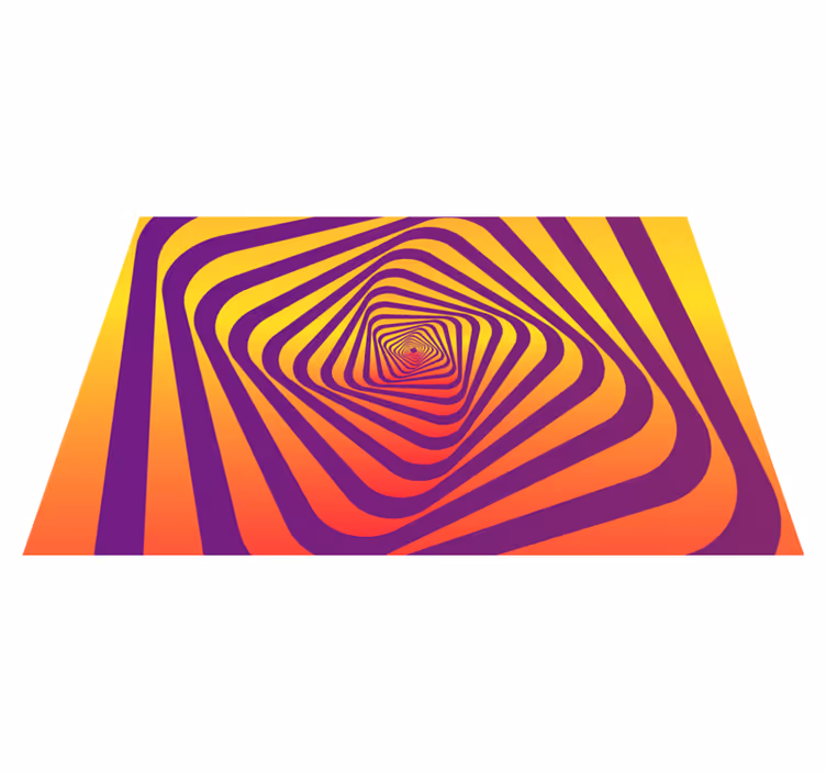 Alfombra vinílica geométrica patrón de color en espiral - TenVinilo