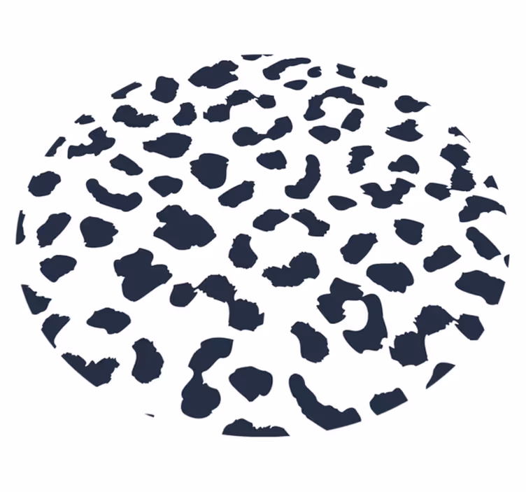 Alfombra vinilo animal print leopardo circular - TenVinilo