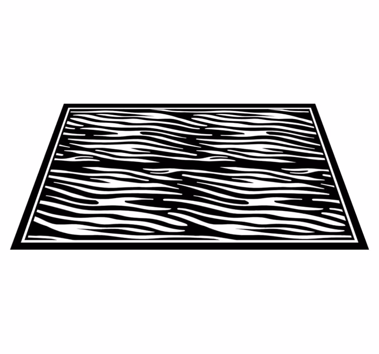 Alfombra vinílica animal print llamativo patrón de cebra - TenVinilo