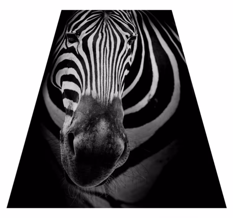 Alfombra vinílica de animales estampado de rayas de cebra - TenVinilo