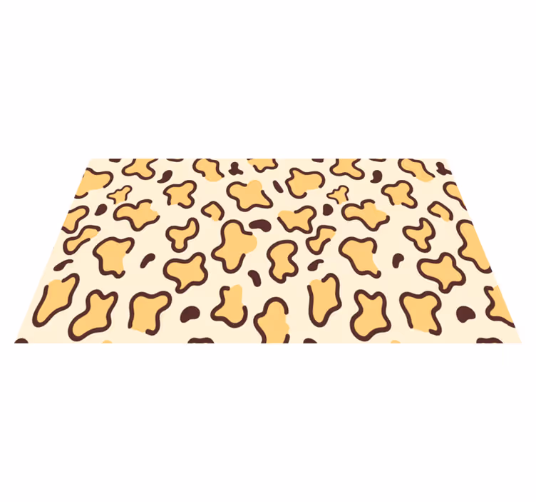 Alfombra vinílica animal print grandes formas de leopardo - TenVinilo