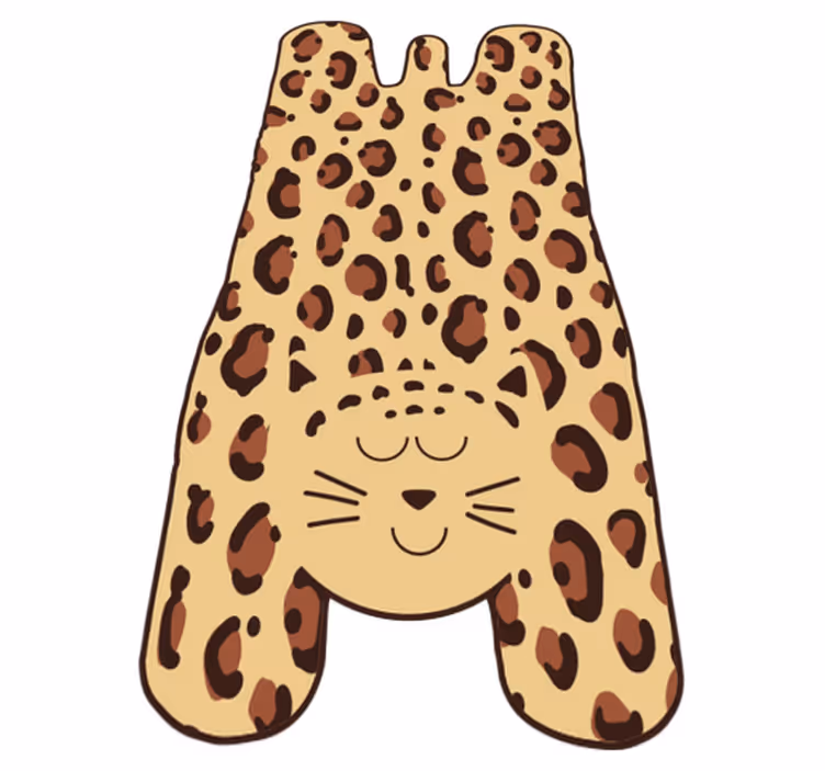 Alfombra vinilo animal print guepardo infantil - TenVinilo