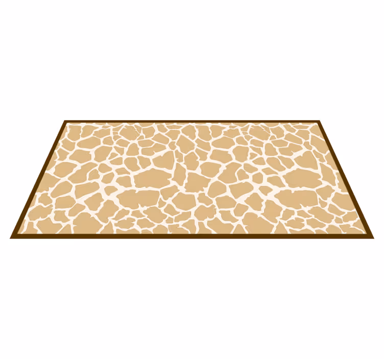 Alfombra vinílica rectangular de jirafa - TenVinilo