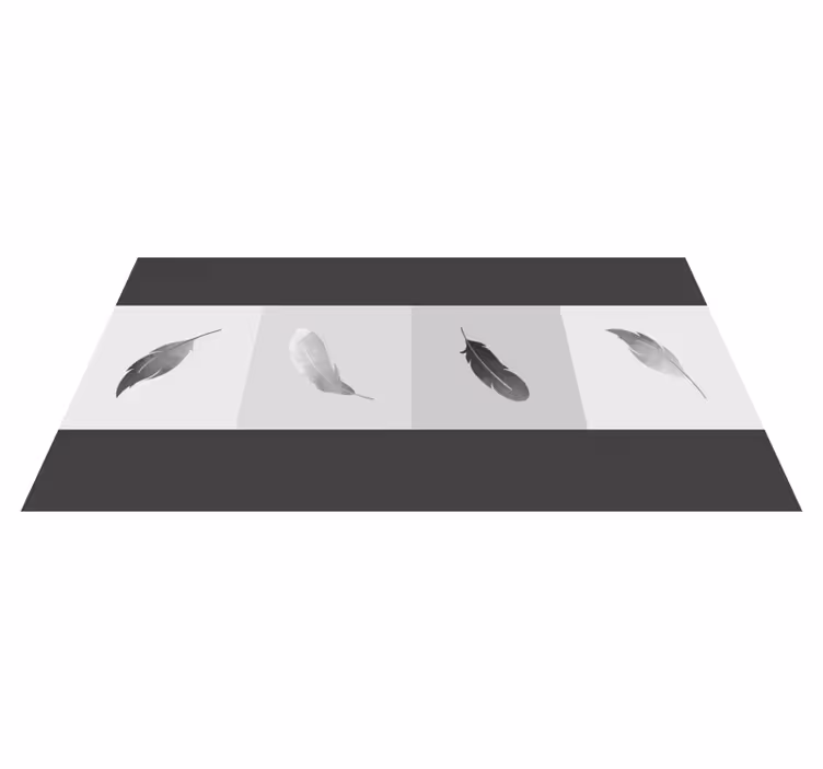 Alfombra vinílica de animales minimalismo de plumas - TenVinilo