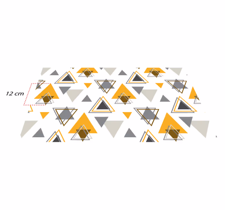 Alfombra vinílica salón motivo triangular nórdico - TenVinilo