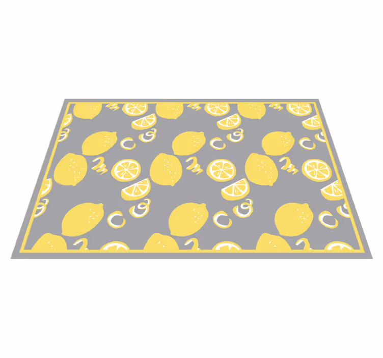 Alfombra vinílica cocina limones pantone - TenVinilo