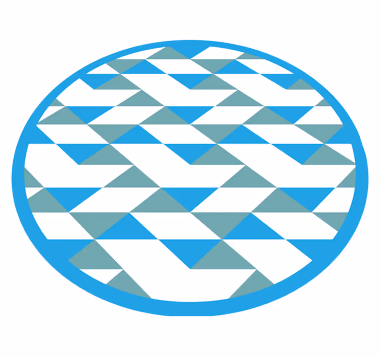 Alfombra de vinilo de azulejo triángulos azules - TenVinilo