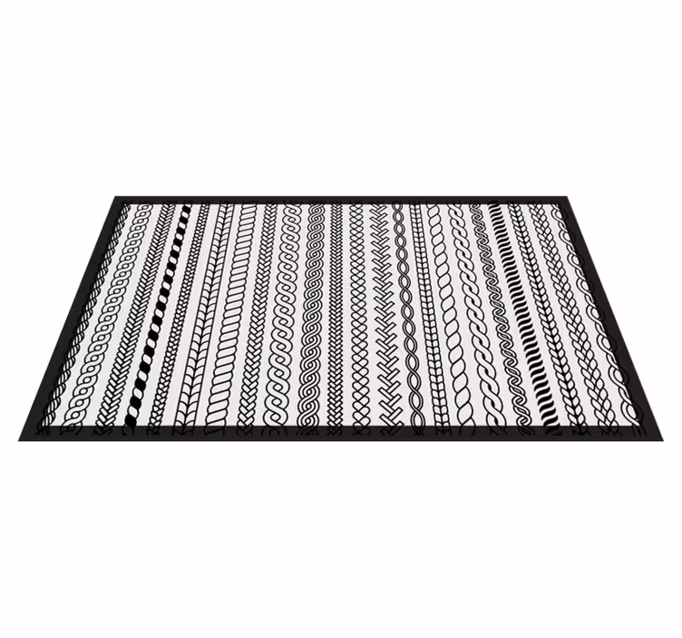 Alfombra de vinilo trenza geométrica - TenVinilo