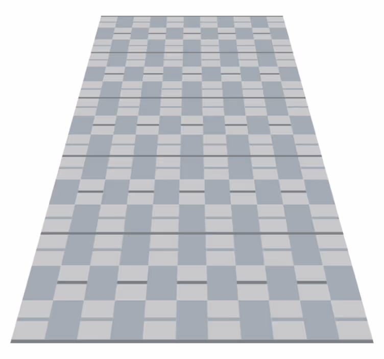 Alfombra vinílica salón cuadrados estampados grises - TenVinilo