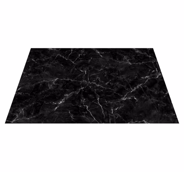 Alfombra vinilo cocina mármol negro - TenVinilo