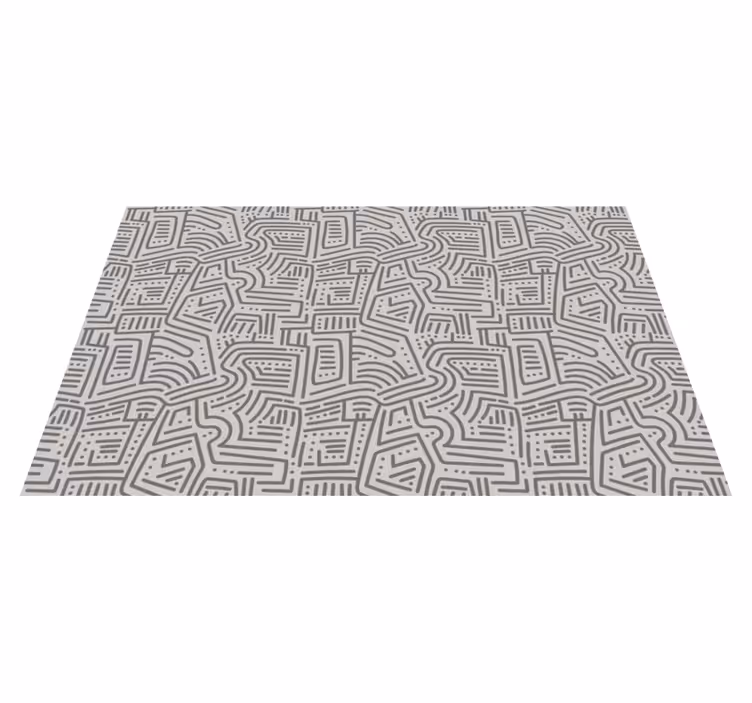 Alfombra vinílica moderna formas lineales abstractas - TenVinilo