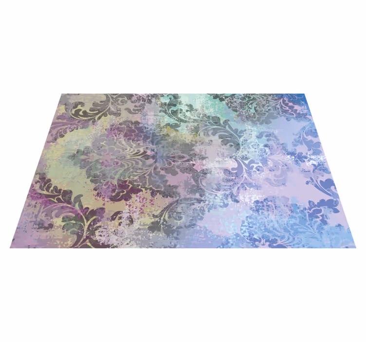 Alfombra vinílica flores diseño artístico bohemio - TenVinilo