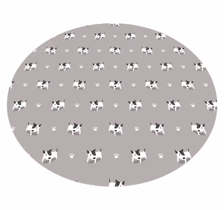 Alfombra vinílica de animales lindo patrón de cachorro - TenVinilo