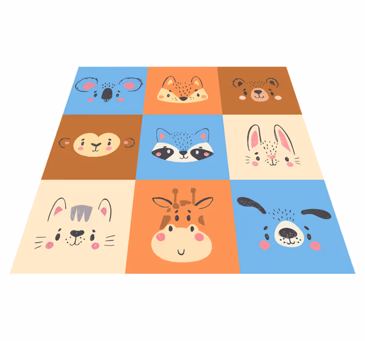 Alfombra vinílica animal print Lindas mascotas - TenVinilo