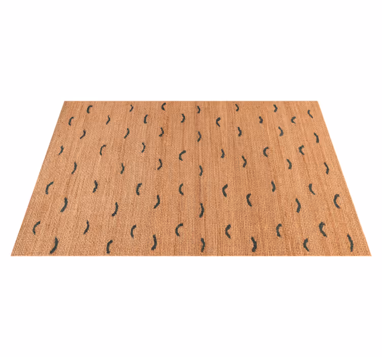 Alfombra vinílica animal print imitación de yute beige - TenVinilo