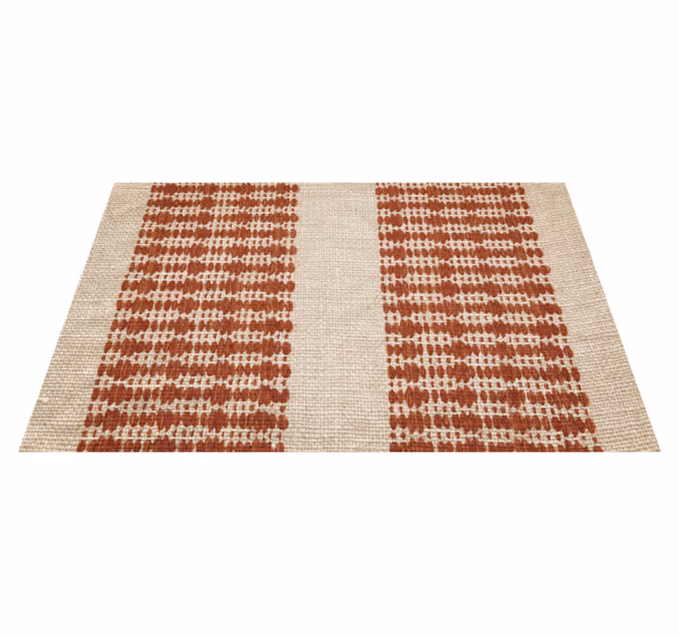 Alfombra vinílica texturas roja y beige - TenVinilo