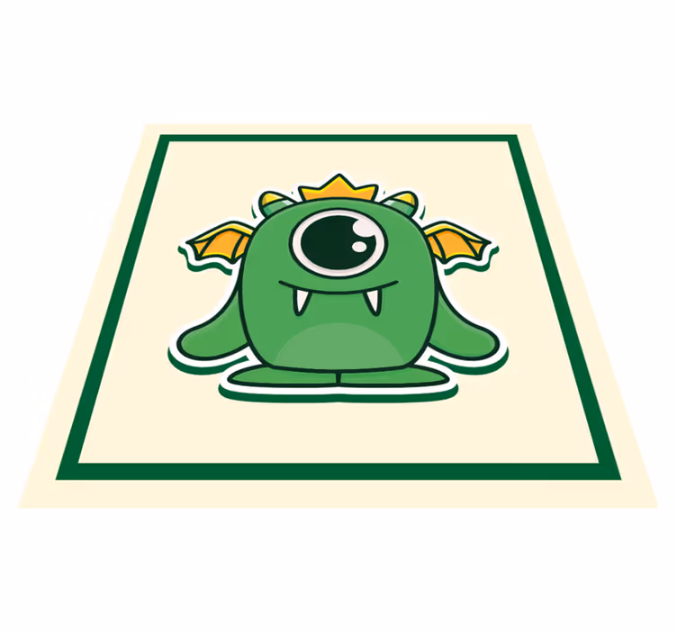 Alfombra vinílica infantil monstruo un ojo - TenVinilo