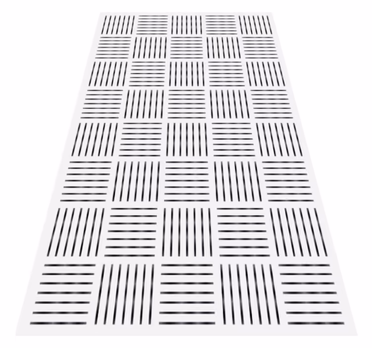 Alfombra vinílica cocina patrón de mosaico rayado - TenVinilo