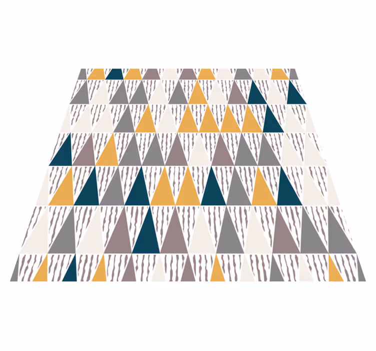 Alfombra vinílica geométrica segmentos de tono triangular - TenVinilo