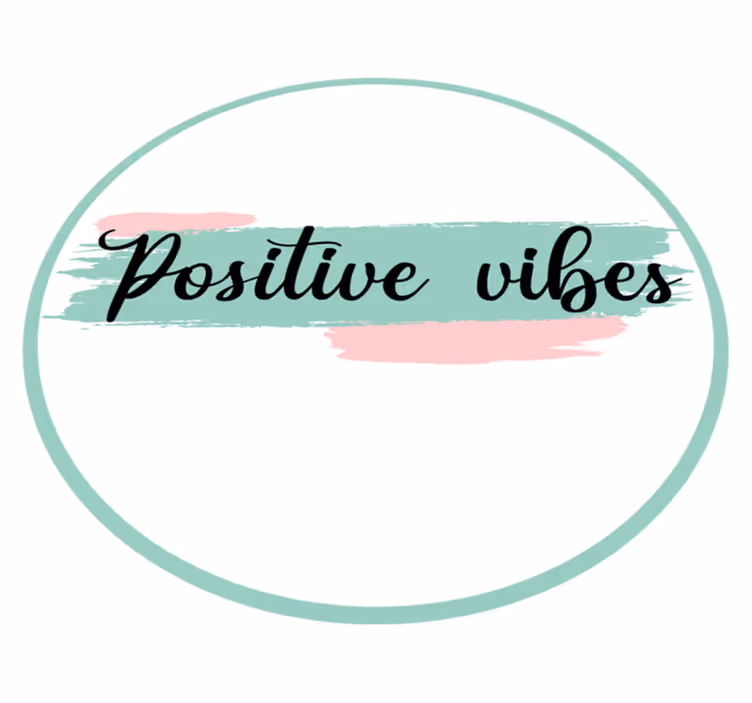 Alfombra vinílica frase vibras positivas - TenVinilo