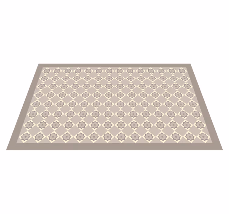 Alfombra vinílica imitación mármol patrón estrella elegante - TenVinilo