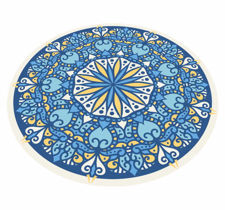 Alfombra vinílica mandala Mosaico de mandala circular - TenVinilo