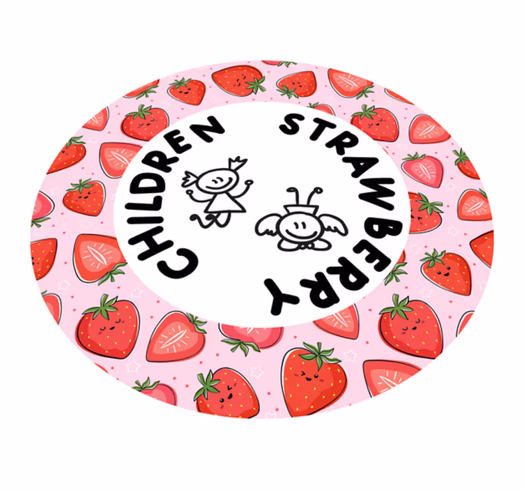 Alfombra vinílica cocina fresa y niños - TenVinilo